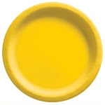 Amscan Paper Plates, 10in, Yellow Sunshine, 20 Plates Per Pack, Case Of 4 Packs