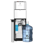 Avalon Bottom-Loading Water Cooler/Dispenser, 41inH x 12inW x 13inD, Silver