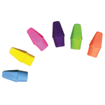 Musgrave Pencil Company Wedgecap Erasers, 1in x 1/4in, Assorted Colors, 144 Erasers Per Tub, Pack Of 2 Tubs