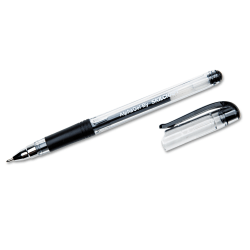 SKILCRAFT AbilityOne Gel-Ink Pen, Medium Point, 0.7 mm, Clear Barrel, Black Ink