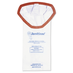 Janitized ProTeam Super Coach Pro 10 Vacuum Filter Bags, 10 Qt, White, Pack Of 100 Bags