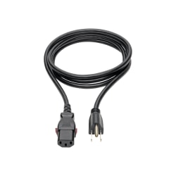 Eaton Tripp Lite Series Computer Power Cord, NEMA 5-15P to Locking C13 - 10A, 125V, 18 AWG, 6 ft. (1.83 m) - Power cable - NEMA 5-15P (M) to power IEC 60320 C13 locking - AC 125 V - 10 A - 6 ft - black