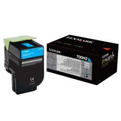 Lexmark 70C0H20 High-Yield Cyan Toner Cartridge