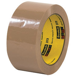 Scotch 373 Carton-Sealing Tape, 3in Core, 2in x 55 Yd., Tan, Pack Of 6