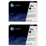 HP 14X Black High Yield Toner Cartridges, Pack Of 2, CF214X