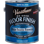 Varathane No-Odor Floor Finish Polyurethane, 1 Gallon, Crystal Clear Semi-Gloss, Pack Of 2 Cans