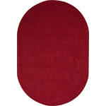 Joy Carpets Kids Essentials Oval Area Rug, Endurance, 6ft x 9ft, Burgundy