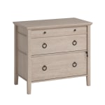 Sauder East Adara 33-3/8inW x 18-1/2inD Lateral 2-Drawer Locking File Cabinet, Cascade Oak