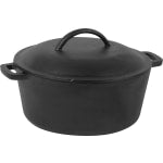 Commercial Chef 5-Quart Cast Iron Dutch Oven, Black