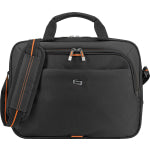 Solo New York Ace Slim Briefcase With 13.3in Laptop Pocket, 10-1/4inH x 14inW x 2inD, Black