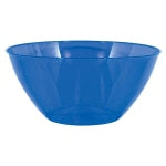 Amscan 2-Quart Plastic Bowls, 3-3/4in x 8-1/2in, Bright Royal Blue, Set Of 8 Bowls