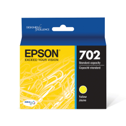 Epson 702 DuraBrite Ultra Yellow Ink Cartridge, T702420-S