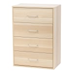 IRIS 4-Drawer Dresser, 32-15/16inH x 23-1/4inW x 13-13/16inD, Light Brown