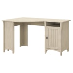 Bush Business Furniture Salinas 55inW Corner Desk With Storage, Antique White, Standard Delivery