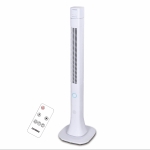 Optimus Pedestal Tower Fan With Remote And Speaker, 48in x 9in, White