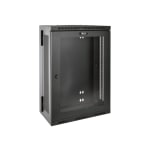 Tripp Lite 18U Wall Mount Rack Enclosure Hinged 13in Depth w Acrylic Window - For LAN Switch, Patch Panel - 18U Rack Height x 19in Rack Width - Wall Mountable - Black Powder Coat - Acrylic, Steel