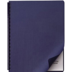 GBC Impact Linen Textured Traditional Binding Cover - Letter - 8.5in x 11in - 200 / Box - Navy