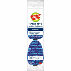 Scotch-Brite Scrub Dots Dishwand Refill - 3.5in Width x 4.4in Length - 14/Carton - Blue