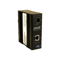 Transition Networks Hardened PoE Media Converter - Fiber media converter - GigE - 10Base-T, 100Base-TX, 1000Base-T, 1000Base-X, 100Base-X - RJ-45 / SFP (mini-GBIC) - up to 0.6 miles