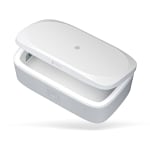 Einova Mundus UV-C Wireless Charging Disinfector, 2-1/2inH x 7-5/8inW x 4-3/4inD, White, WP0403010-0F4