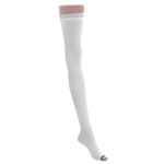 Medline EMS Nylon/Spandex Thigh-Length Anti-Embolism Stockings, Large Long, White, Pack Of 6 Pairs