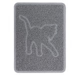 Gibson Everyday Pet Elements Cat Silhouette Place Mat, 18-1/2in x 13-13/16in, Gray