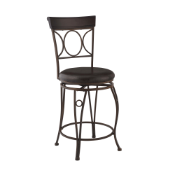 ALPHA HOME Faux Leather Counter-Height Stools, Gray, Set Of 2 Stools