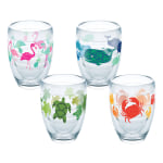 Tervis Flamingo/Whale/Turtle/Crab Tumbler, 9 Oz, Clear