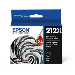 Epson 212XL Claria High-Yield Black Ink Cartridge, T212XL120-S