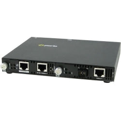 Perle SMI-100-M1SC2D - Fast Ethernet IP Managed Media Converter - 1 x Network (RJ-45) - 1 x SC Ports - Management Port - Multi-mode - Fast Ethernet - 10/100Base-TX, 100Base-BX - 1.24 Mile - Rack-mountable, Rail-mountable, Wall Mountable, Desktop