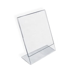 Azar Displays Acrylic L-Shaped Sign Holders, 11in x 8 1/2in, Clear, Pack Of 10