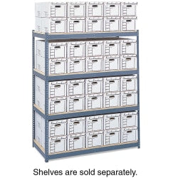 Hirsh Iron Horse 2300 Steel Wire Deck Shelving Unit, 5 Shelves, 72inH x 36inW x 18inD, Black