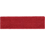 Rubbermaid Commercial Adaptable Microfiber Flat Mop Pads, 19-1/2in x 5-1/2in, Red, Pack Of 12 Pads