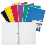 Mead 3-Hole Spiral Notebook, Letter-Size, 1 Subject, College Rule, Assorted