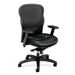 Sinfonia Sing Ergonomic Mesh High-Back Task Chair, Fixed T-Arms, Headrest, Black/White