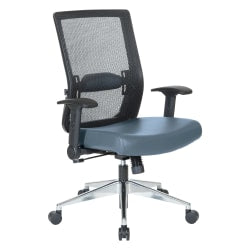 WorkPro 9500XL Series Big & Tall Ergonomic Mesh/Premium Fabric Mid-Back Chair, Black/Beige, BIFMA Compliant