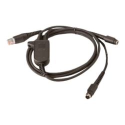 Honeywell CBL-720-300-C00 Keyboard Wedge Coiled Cable - 9.84 ft Data Transfer Cable for Keyboard - First End: Mini-DIN (PS/2) - Black