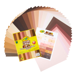 Crayola Colors Of The World Premium Project Paper, 8-1/2in x 10-1/2in, Assorted Colors, Pack Of 48 Sheets