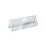 Azar Displays 2-Sided Acrylic Nameplates, 3in x 11in, Clear, Pack Of 10