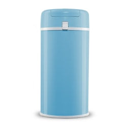 Bubula Steel Diaper Pail, 25inH x 11-3/8inW, x 11-3/8inD, Baby Blue