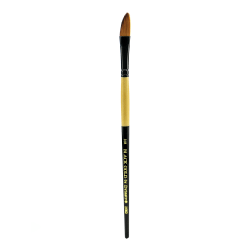 Dynasty Short-Handled Paint Brush, Size 12, Round Bristle, Synthetic, Multicolor