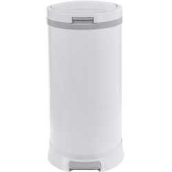 Bubula Steel Diaper Pail, 9 Gallons, White