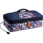 HOTLOGIC Portable Casserole Expandable Max Oven XP, Blue Paisley