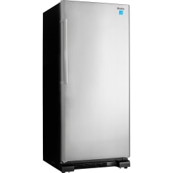 Danby Designer 17 Cu. Ft. Apartment Size Refrigerator - 17 ftÃƒâ€šÃ‚Â³ - Reversible - 17 ftÃƒâ€šÃ‚Â³ Net Refrigerator Capacity - 320 kWh per Year - Stainless Steel - Freestanding - LED Light