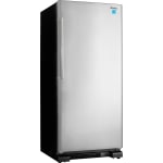 Danby Designer 17 Cu. Ft. Apartment Size Refrigerator - 17 ftÃ‚Â³ - Reversible - 17 ftÃ‚Â³ Net Refrigerator Capacity - 320 kWh per Year - Stainless Steel - Freestanding - LED Light