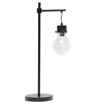 Lalia Home 1-Light Beacon Table Lamp, 24inH, Clear Shade/Black Base