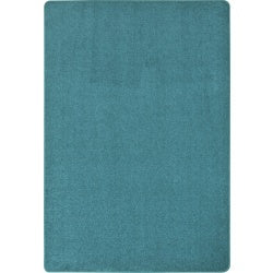 Joy Carpets Kid Essentials Solid Color Rectangle Area Rug, Just Kidding, 12" x 6ft, Seafoam