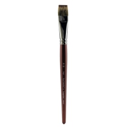 Royal & Langnickel Short-Handle Paint Brush L95060, 3/4in, Angular Bristle, Sable Hair, Dark Red