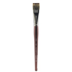 Royal & Langnickel Sabletek Short-Handle Paint Brush, L95010, Size 28, Bright Bristle, Sable Hair, Dark Brown