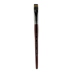 Royal & Langnickel Sabletek Short-Handle Paint Brush, L95010, Size 20, Bright Bristle, Dark Brown